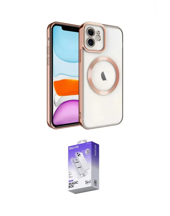 ieg™ iPhone 12 Kılıf Nova Işık Özel Seri - Siyah Bilvis 5in1 3D Magic Cam Ekran Koruyucu