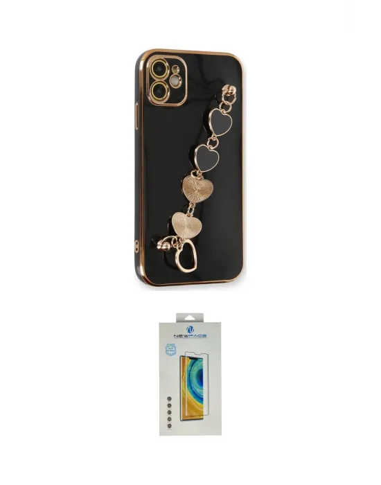 ieg™ iPhone 12 Kılıf Nova Işık Prime - Siyah Polymer Nano Ekran Koruyucu