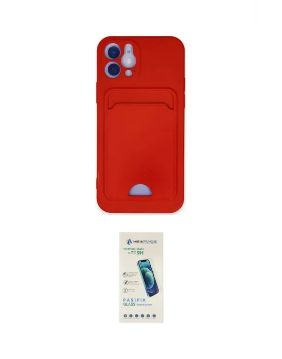 ieg™ iPhone 12 Kılıf Vadi Çizgi Prime - Şeffaf Pasifik Cam Ekran Koruyucu