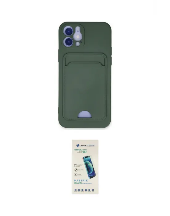 ieg™ iPhone 12 Kılıf Vadi Çizgi Prime - Şeffaf Pasifik Cam Ekran Koruyucu