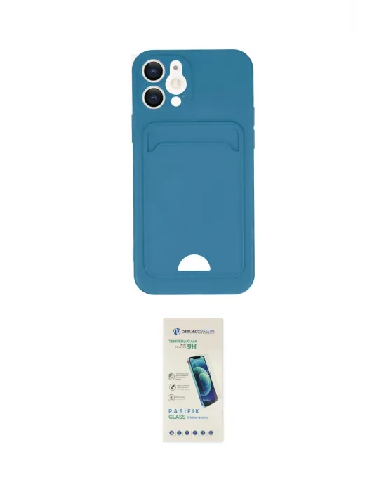 ieg™ iPhone 12 Kılıf Vadi Çizgi Prime - Şeffaf Pasifik Cam Ekran Koruyucu