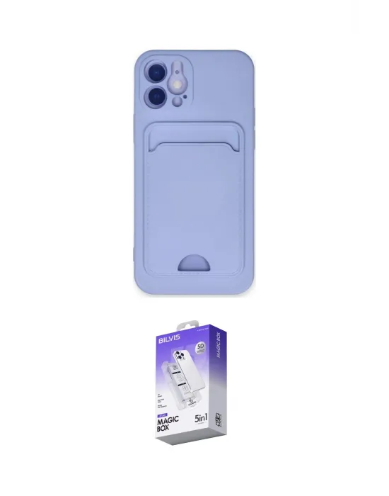 ieg™ iPhone 12 Kılıf Vadi Çizgi Prime - Siyah Bilvis 5in1 3D Magic Cam Ekran Koruyucu