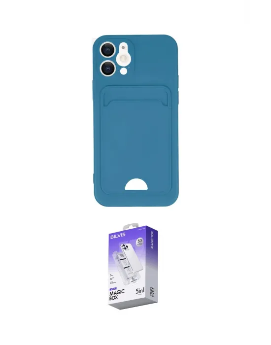 ieg™ iPhone 12 Kılıf Vadi Çizgi Prime - Siyah Bilvis 5in1 3D Magic Cam Ekran Koruyucu