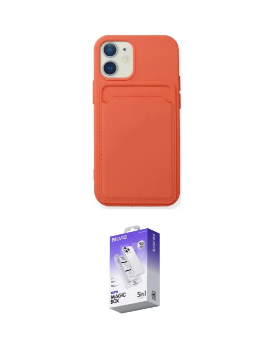 ieg™ iPhone 12 Kılıf Vadi Çizgi Prime - Siyah Bilvis 5in1 3D Magic Cam Ekran Koruyucu