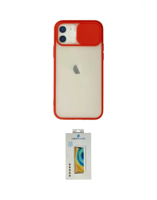ieg™ iPhone 12 Kılıf Vadi Çizgi - Siyah Polymer Nano Ekran Koruyucu