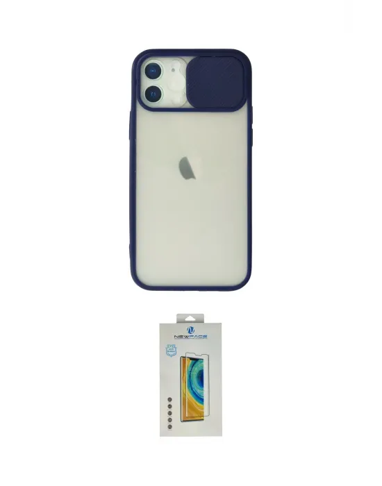 ieg™ iPhone 12 Kılıf Vadi Çizgi - Siyah Polymer Nano Ekran Koruyucu
