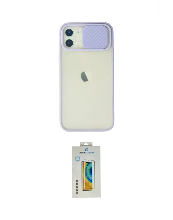 ieg™ iPhone 12 Kılıf Vadi Çizgi - Siyah Polymer Nano Ekran Koruyucu