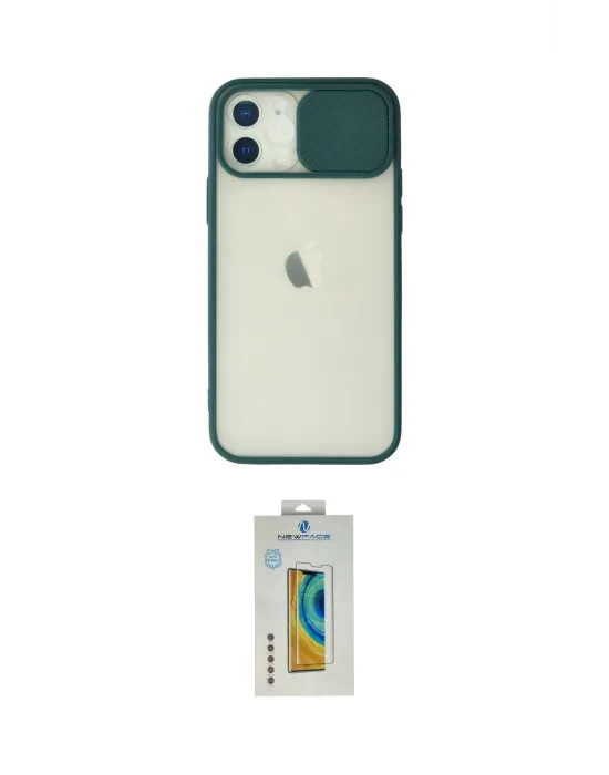 ieg™ iPhone 12 Kılıf Vadi Çizgi - Siyah Polymer Nano Ekran Koruyucu