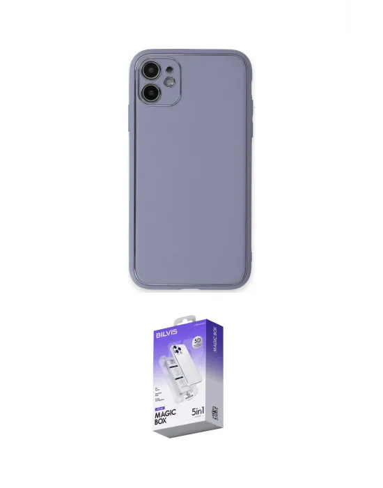 ieg™ iPhone 12 Kılıf Yadigar Klasik - Siyah Bilvis 5in1 3D Magic Cam Ekran Koruyucu