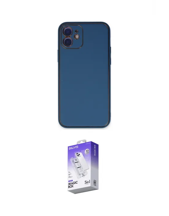 ieg™ iPhone 12 Kılıf Yadigar Klasik - Siyah Bilvis 5in1 3D Magic Cam Ekran Koruyucu