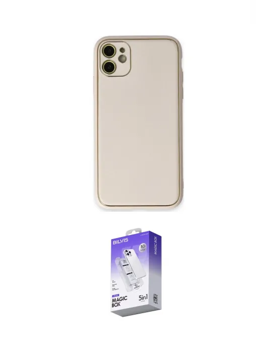 ieg™ iPhone 12 Kılıf Yadigar Klasik - Siyah Bilvis 5in1 3D Magic Cam Ekran Koruyucu