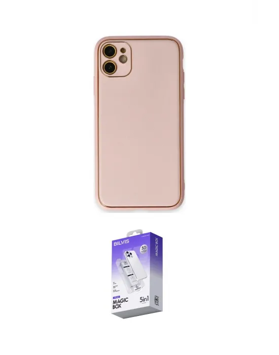 ieg™ iPhone 12 Kılıf Yadigar Klasik - Siyah Bilvis 5in1 3D Magic Cam Ekran Koruyucu
