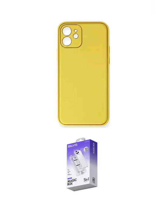 ieg™ iPhone 12 Kılıf Yadigar Klasik - Siyah Bilvis 5in1 3D Magic Cam Ekran Koruyucu