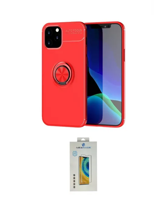 ieg™ iPhone 12 Kılıf Yankı Form Prime - Siyah Polymer Nano Ekran Koruyucu