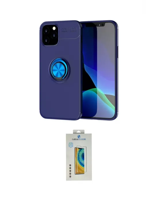 ieg™ iPhone 12 Kılıf Yankı Form Prime - Siyah Polymer Nano Ekran Koruyucu