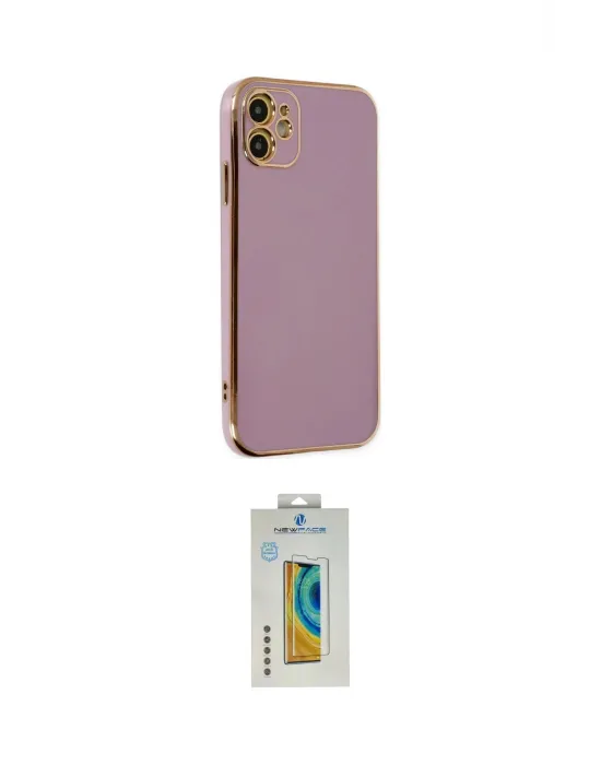 ieg™ iPhone 12 Kılıf Yankı Serisi - Siyah Polymer Nano Ekran Koruyucu