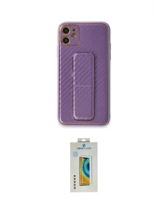 ieg™ iPhone 12 Kılıf Yörünge Yansıma - Siyah Polymer Nano Ekran Koruyucu