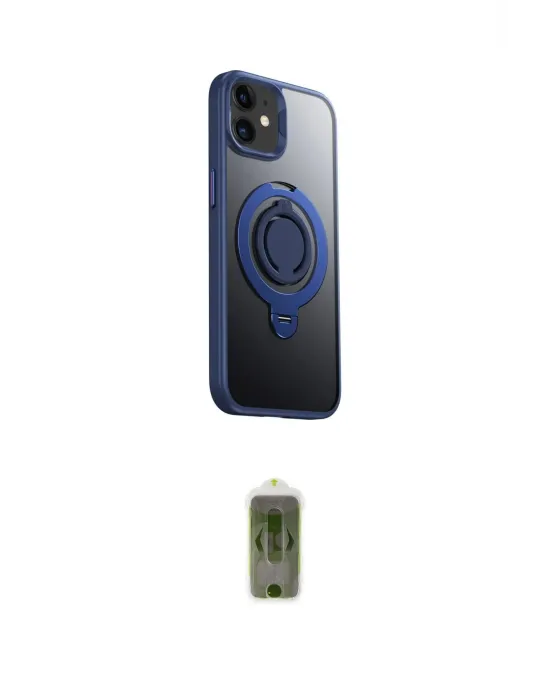 ieg™ iPhone 12 Kılıf Zirve Çizgi Prime - Siyah Joko Magic 5D Hayalet Cam