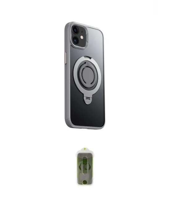 ieg™ iPhone 12 Kılıf Zirve Çizgi Prime - Siyah Joko Magic 5D Hayalet Cam