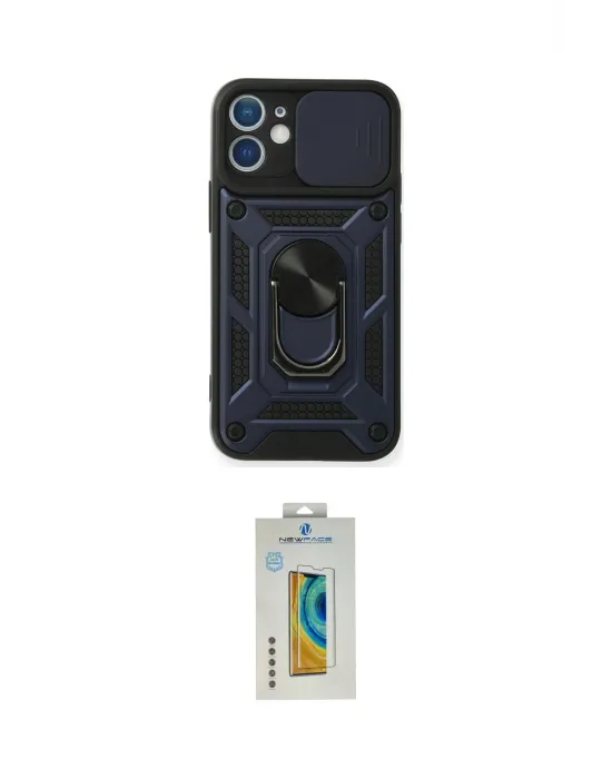 ieg™ iPhone 12 Mini Kılıf Ahenk Klasik - Siyah Polymer Nano Ekran Koruyucu