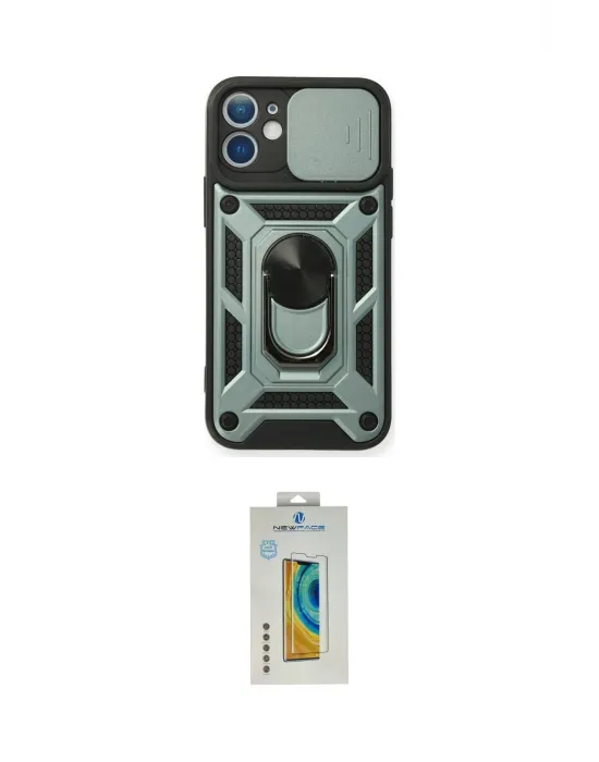 ieg™ iPhone 12 Mini Kılıf Ahenk Klasik - Siyah Polymer Nano Ekran Koruyucu