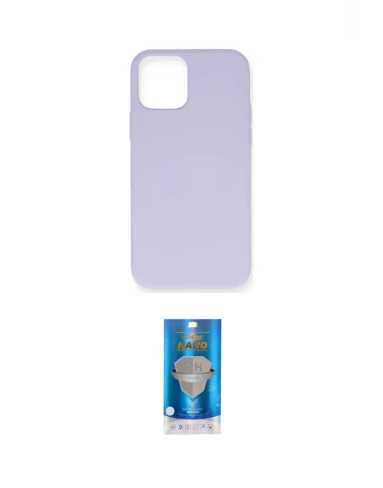 ieg™ iPhone 12 Mini Kılıf Ahenk Serisi - Şeffaf Royal Nano Ekran Koruyucu