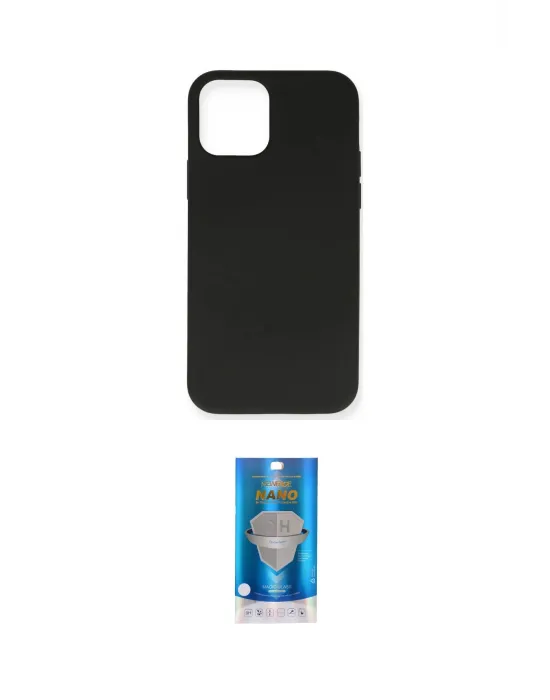 ieg™ iPhone 12 Mini Kılıf Ahenk Serisi - Şeffaf Royal Nano Ekran Koruyucu