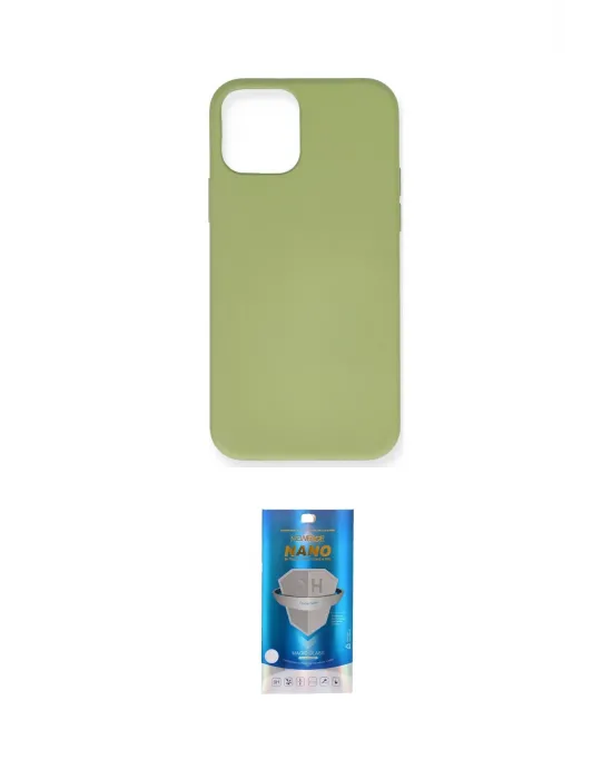 ieg™ iPhone 12 Mini Kılıf Ahenk Serisi - Şeffaf Royal Nano Ekran Koruyucu