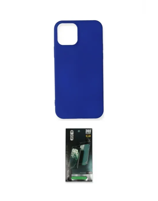 ieg™ iPhone 12 Mini Kılıf Kozmos Yansıma Özel Seri - Şeffaf 360 Full Body Arka Koruyucu