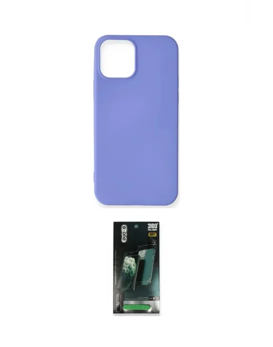 ieg™ iPhone 12 Mini Kılıf Kozmos Yansıma Özel Seri - Şeffaf 360 Full Body Arka Koruyucu