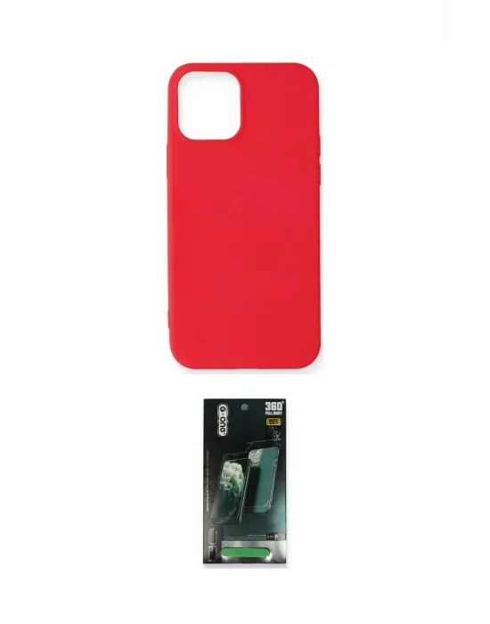 ieg™ iPhone 12 Mini Kılıf Kozmos Yansıma Özel Seri - Şeffaf 360 Full Body Arka Koruyucu