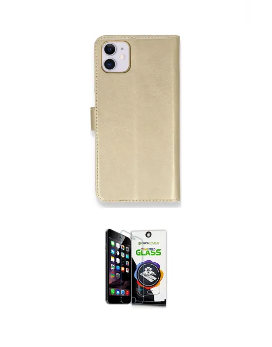 ieg™ iPhone 12 Mini Kılıf Siluet Işık Serisi - Şeffaf Temperli Cam Ekran Koruyucu