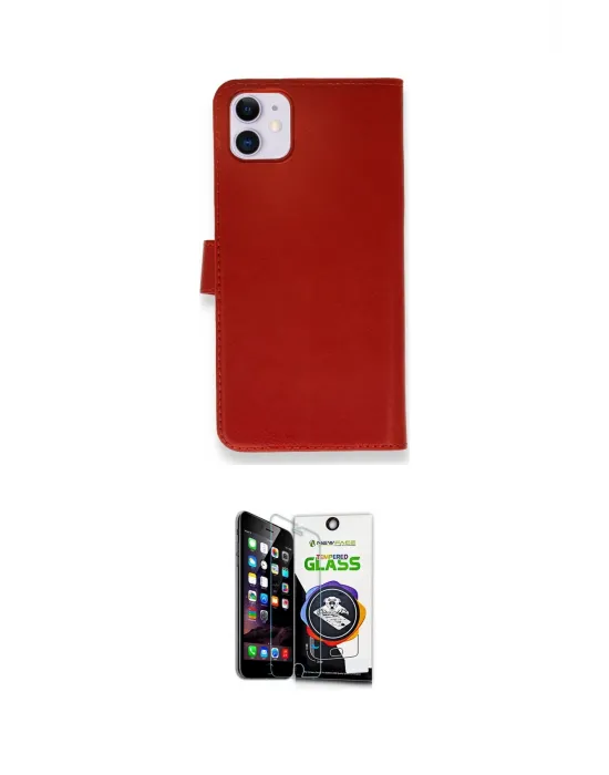ieg™ iPhone 12 Mini Kılıf Siluet Işık Serisi - Şeffaf Temperli Cam Ekran Koruyucu