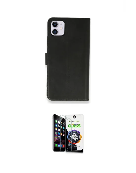 ieg™ iPhone 12 Mini Kılıf Siluet Işık Serisi - Şeffaf Temperli Cam Ekran Koruyucu