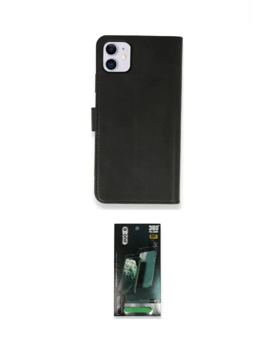 ieg™ iPhone 12 Mini Kılıf Siluet Işık Serisi - Siyah 360 Mat Full Body Arka Koruyucu