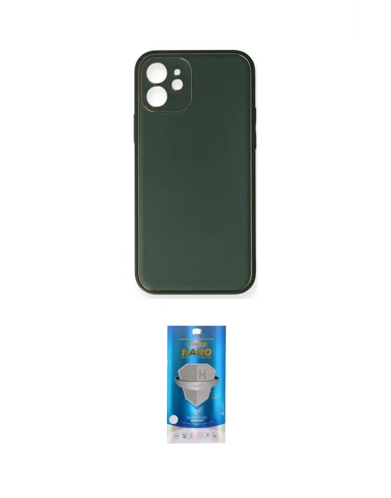 ieg™ iPhone 12 Mini Kılıf Yadigar Klasik - Şeffaf Royal Nano Ekran Koruyucu