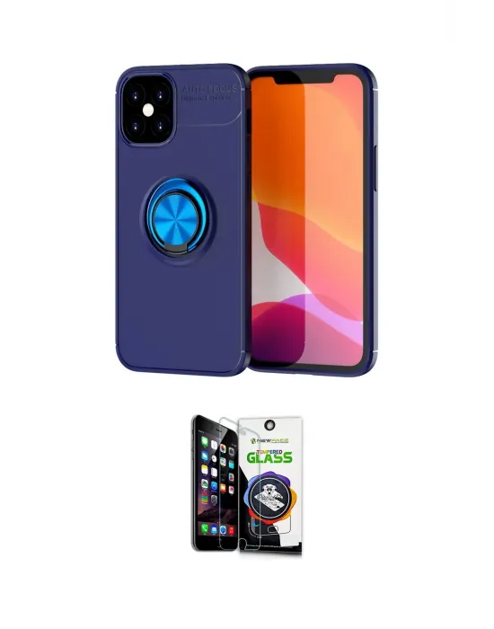 ieg™ iPhone 12 Mini Kılıf Yankı Form Prime - Şeffaf Temperli Cam Ekran Koruyucu