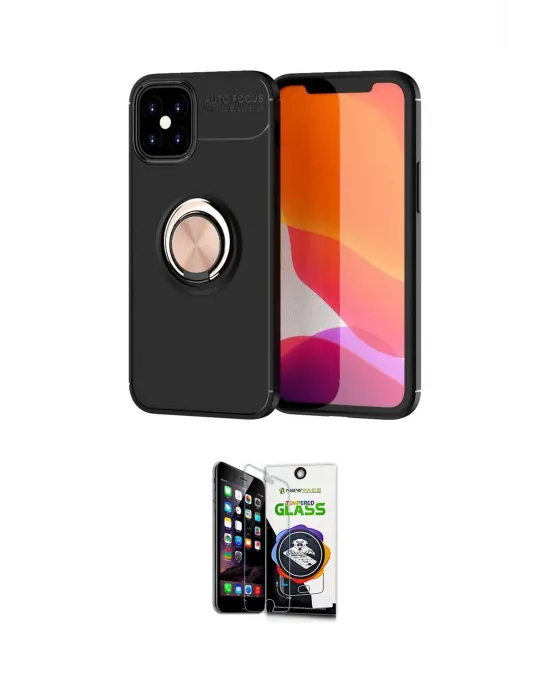 ieg™ iPhone 12 Mini Kılıf Yankı Form Prime - Şeffaf Temperli Cam Ekran Koruyucu