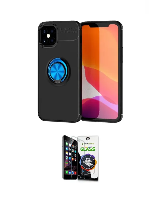ieg™ iPhone 12 Mini Kılıf Yankı Form Prime - Şeffaf Temperli Cam Ekran Koruyucu