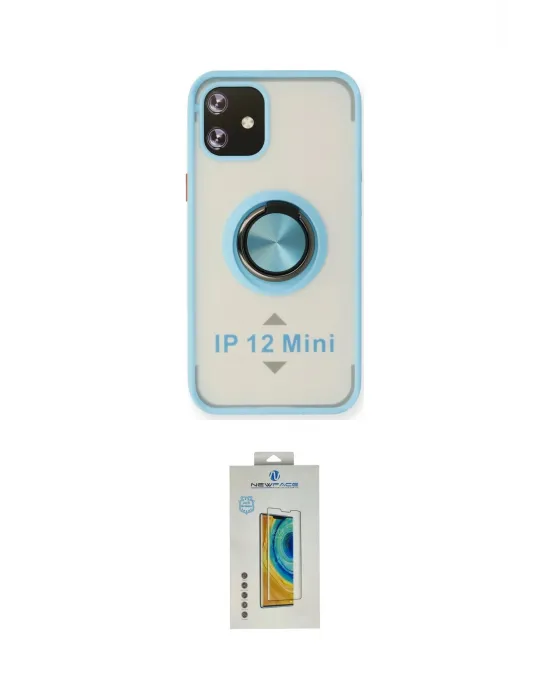 ieg™ iPhone 12 Mini Kılıf Yörünge Çizgi - Siyah Polymer Nano Ekran Koruyucu