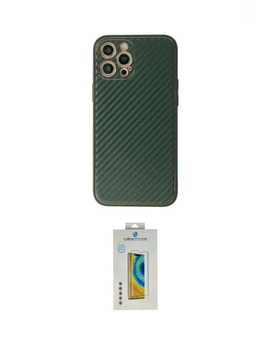 ieg™ iPhone 12 Pro Kılıf Ahenk Işık - Siyah Polymer Nano Ekran Koruyucu