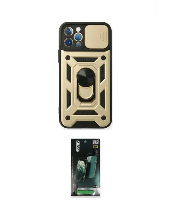 ieg™ iPhone 12 Pro Kılıf Ahenk Klasik - Şeffaf 360 Full Body Arka Koruyucu