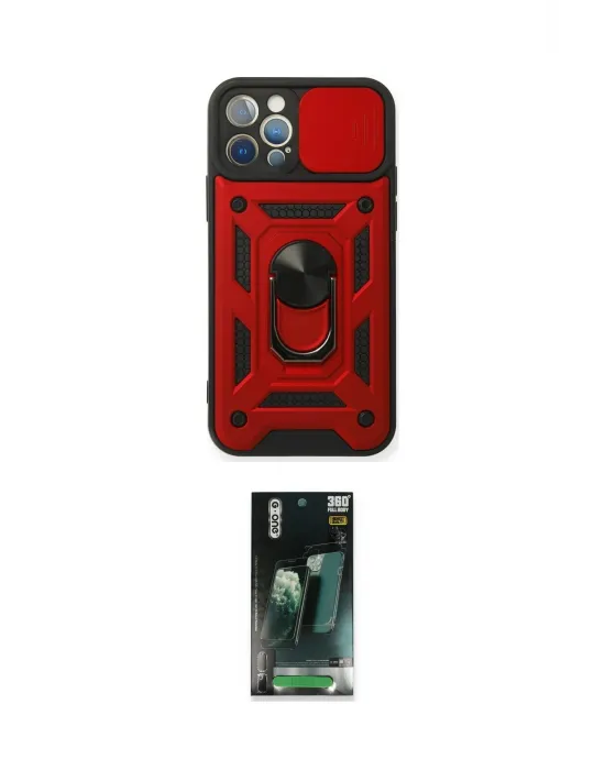 ieg™ iPhone 12 Pro Kılıf Ahenk Klasik - Şeffaf 360 Full Body Arka Koruyucu