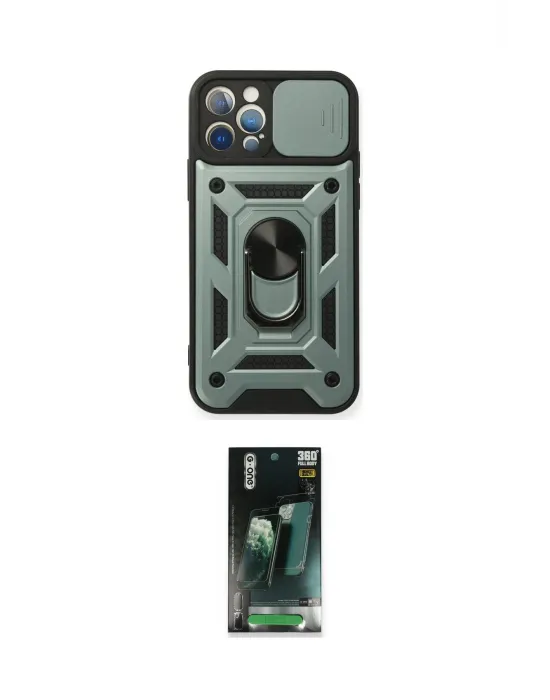 ieg™ iPhone 12 Pro Kılıf Ahenk Klasik - Şeffaf 360 Full Body Arka Koruyucu