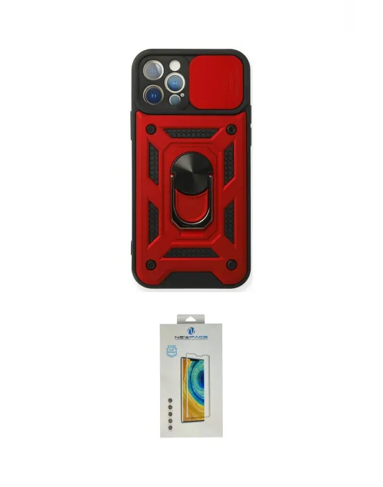 ieg™ iPhone 12 Pro Kılıf Ahenk Klasik - Siyah Polymer Nano Ekran Koruyucu