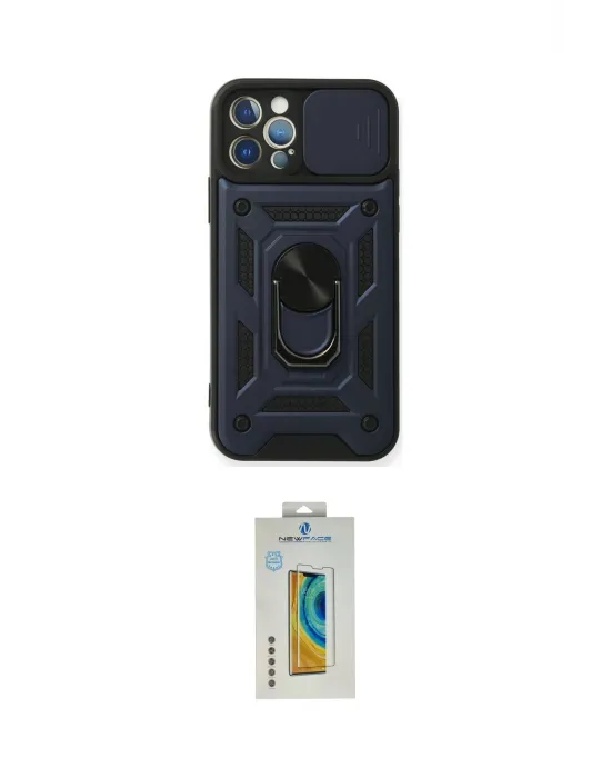ieg™ iPhone 12 Pro Kılıf Ahenk Klasik - Siyah Polymer Nano Ekran Koruyucu