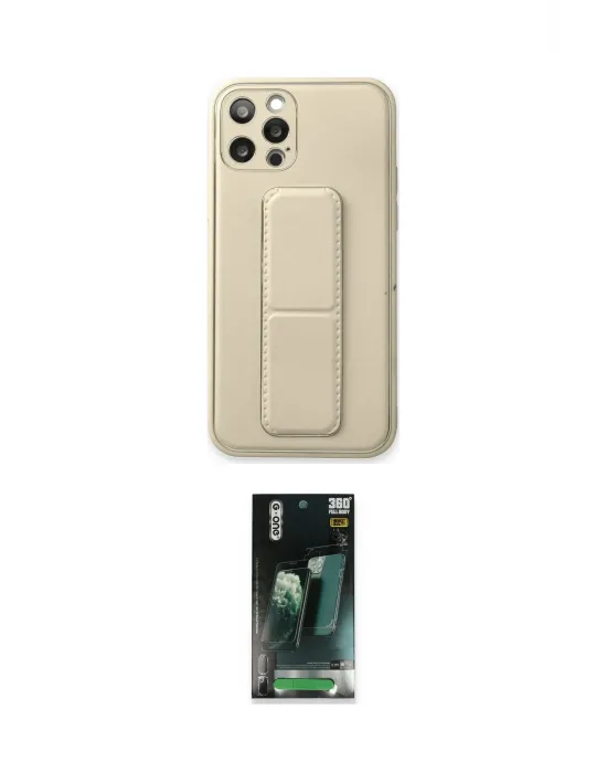 ieg™ iPhone 12 Pro Kılıf Akış Doku - Şeffaf 360 Full Body Arka Koruyucu