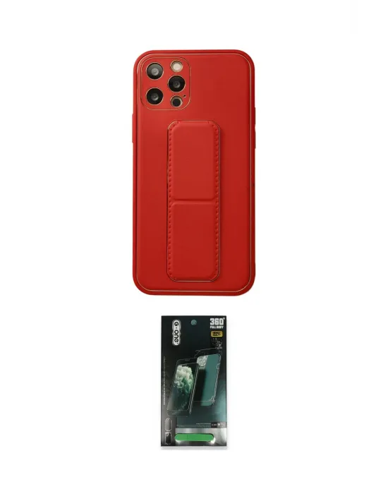 ieg™ iPhone 12 Pro Kılıf Akış Doku - Şeffaf 360 Full Body Arka Koruyucu