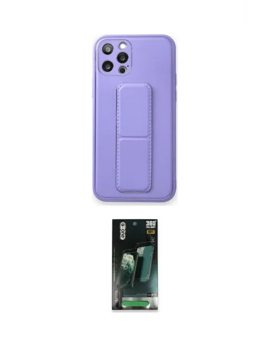 ieg™ iPhone 12 Pro Kılıf Akış Doku - Şeffaf 360 Full Body Arka Koruyucu