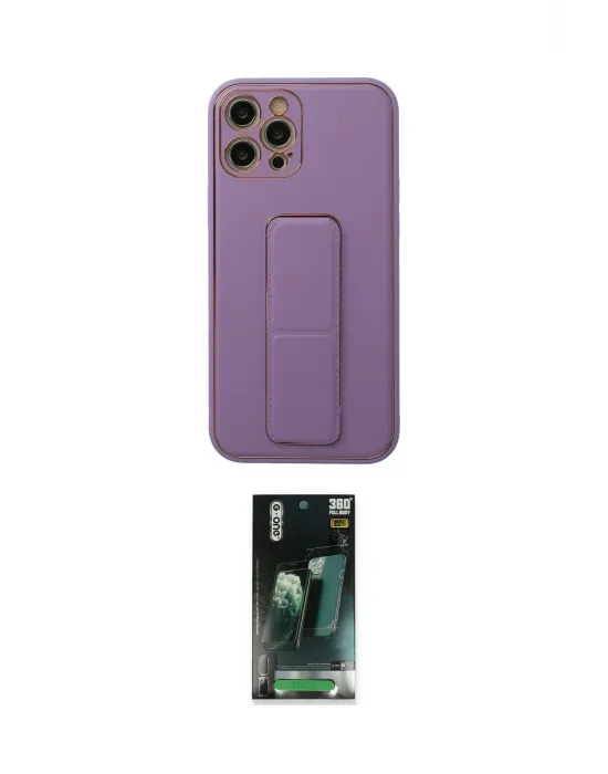 ieg™ iPhone 12 Pro Kılıf Akış Doku - Şeffaf 360 Full Body Arka Koruyucu